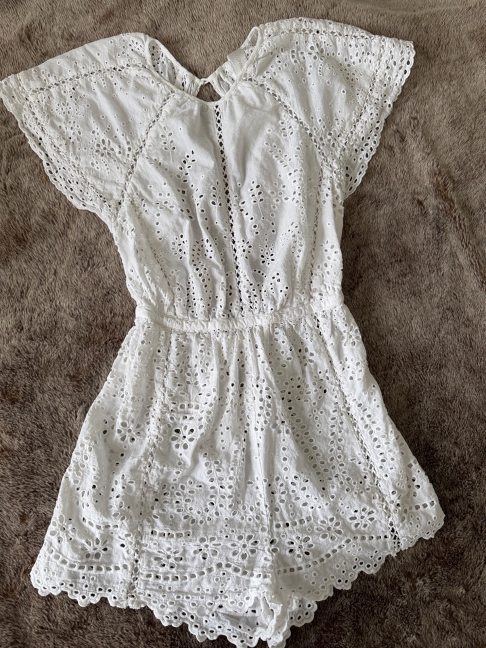 Zimmermann White Eyelet Romper 0 XS